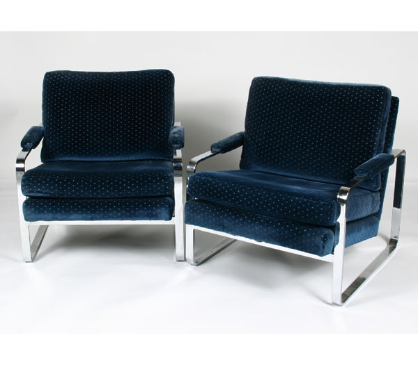 Pair of Milo Baughman chairs with