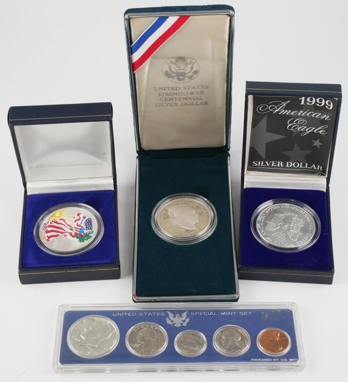 US SILVER COINS, EAGLESTwo silver