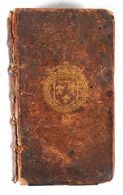 FRENCH 17TH C BOOK SAFELeather 30c15e