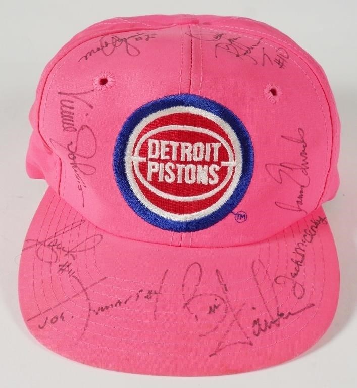 DETROIT PISTONS SIGNED CAP RODMAN 30c16b