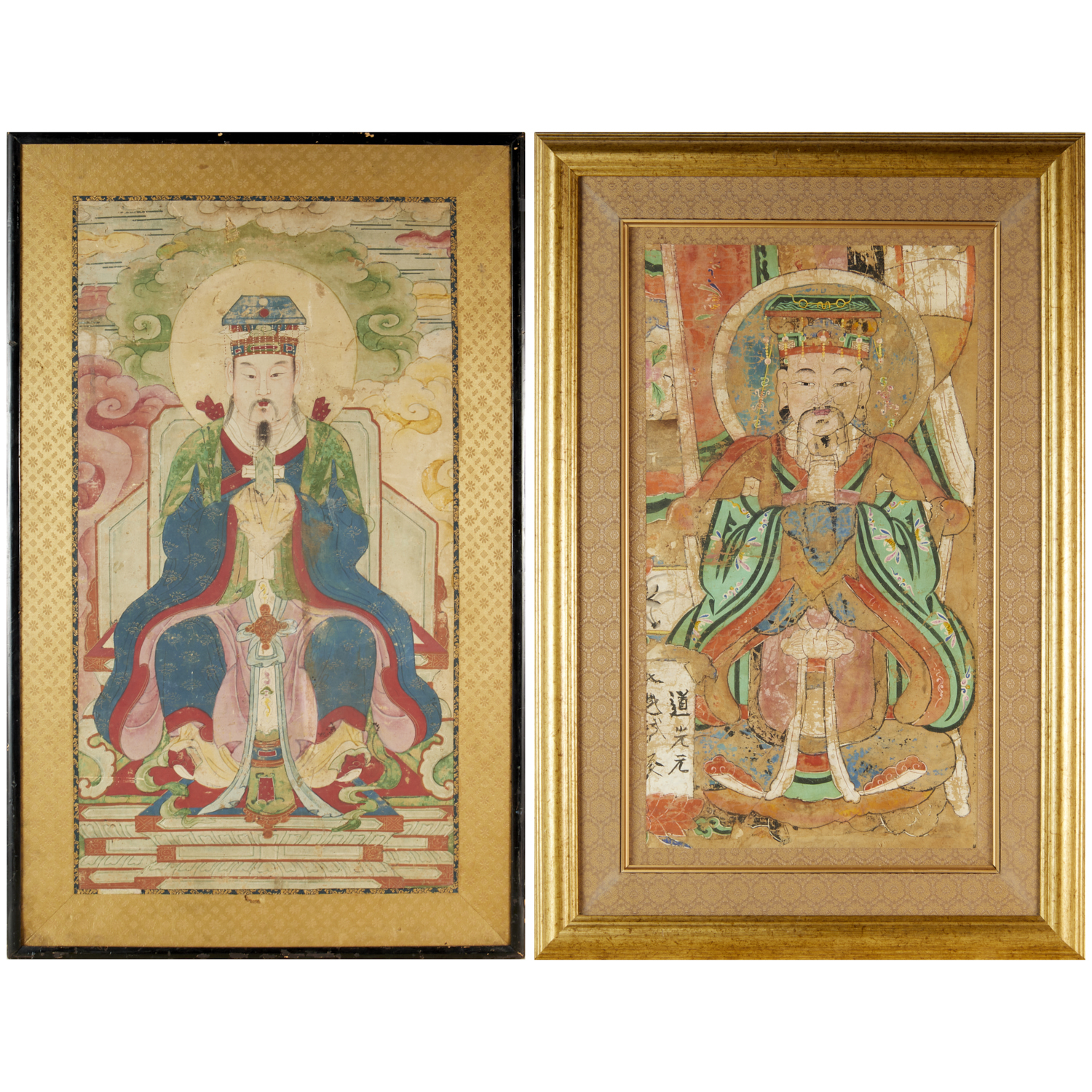  2 ANTIQUE KOREAN ANCESTOR PORTRAITS 30c181