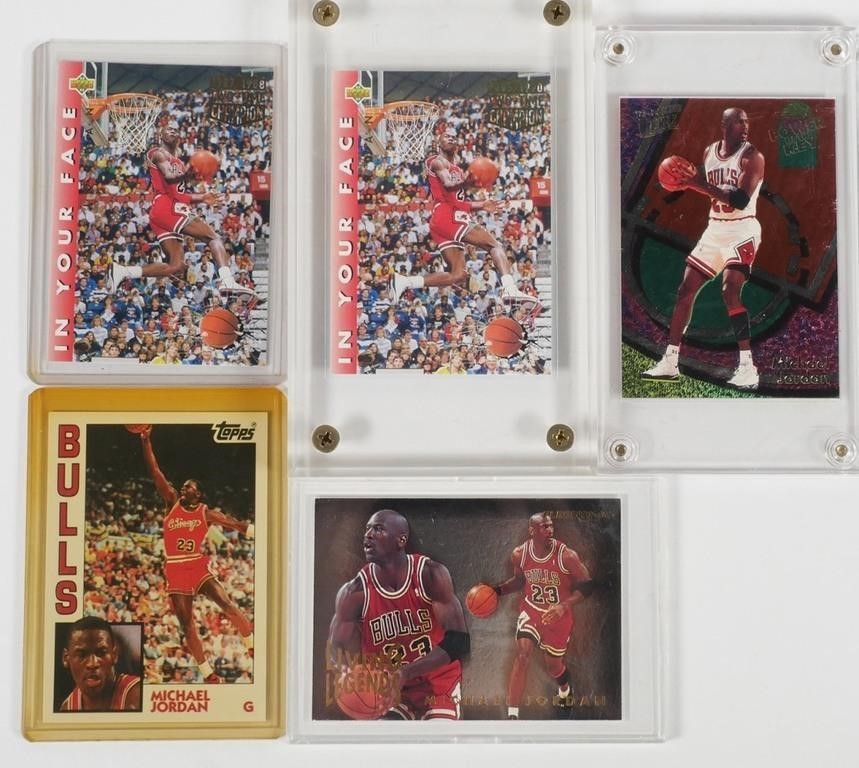 (5) MICHAEL JORDAN BASKETBALL CARDS1)