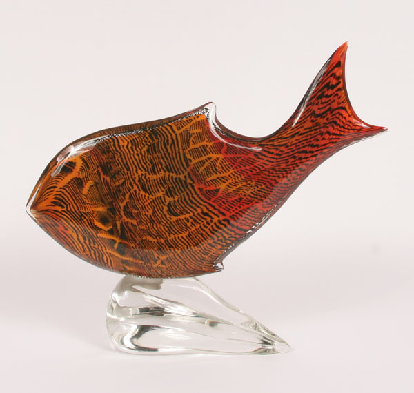 Seguso art glass fish sculpture;