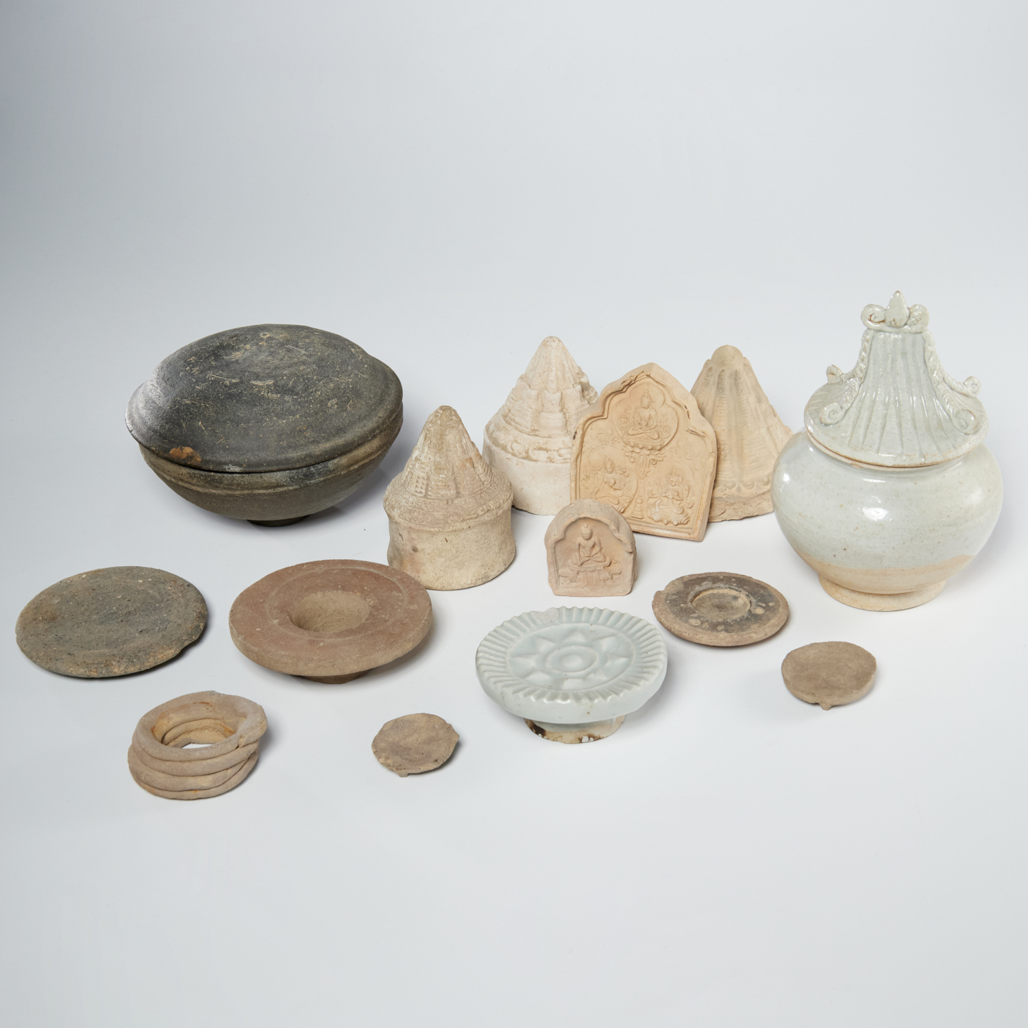 BUDDHIST TSA-TSA, STUPA, OFFERINGS,