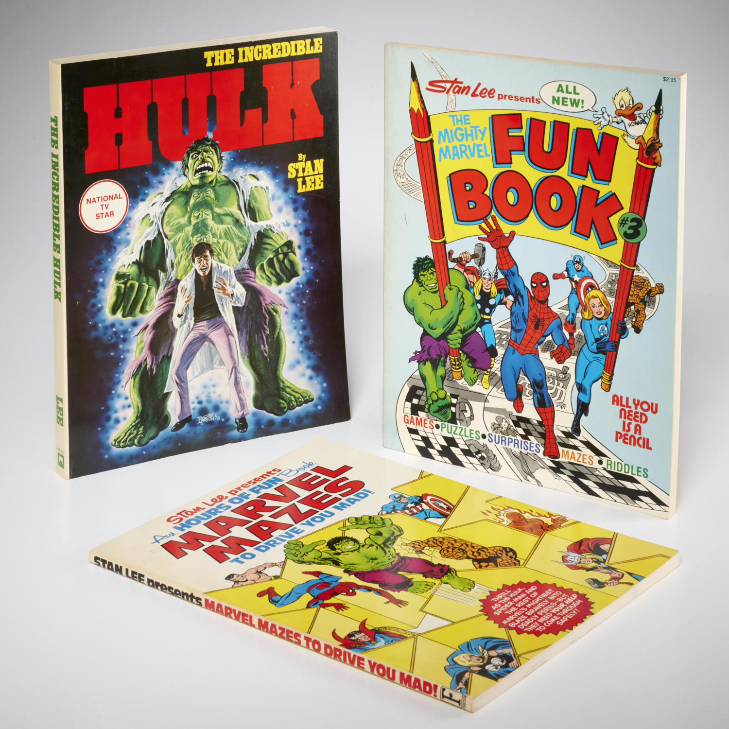 STAN LEE, (3) SIGNED BOOKS, 1978