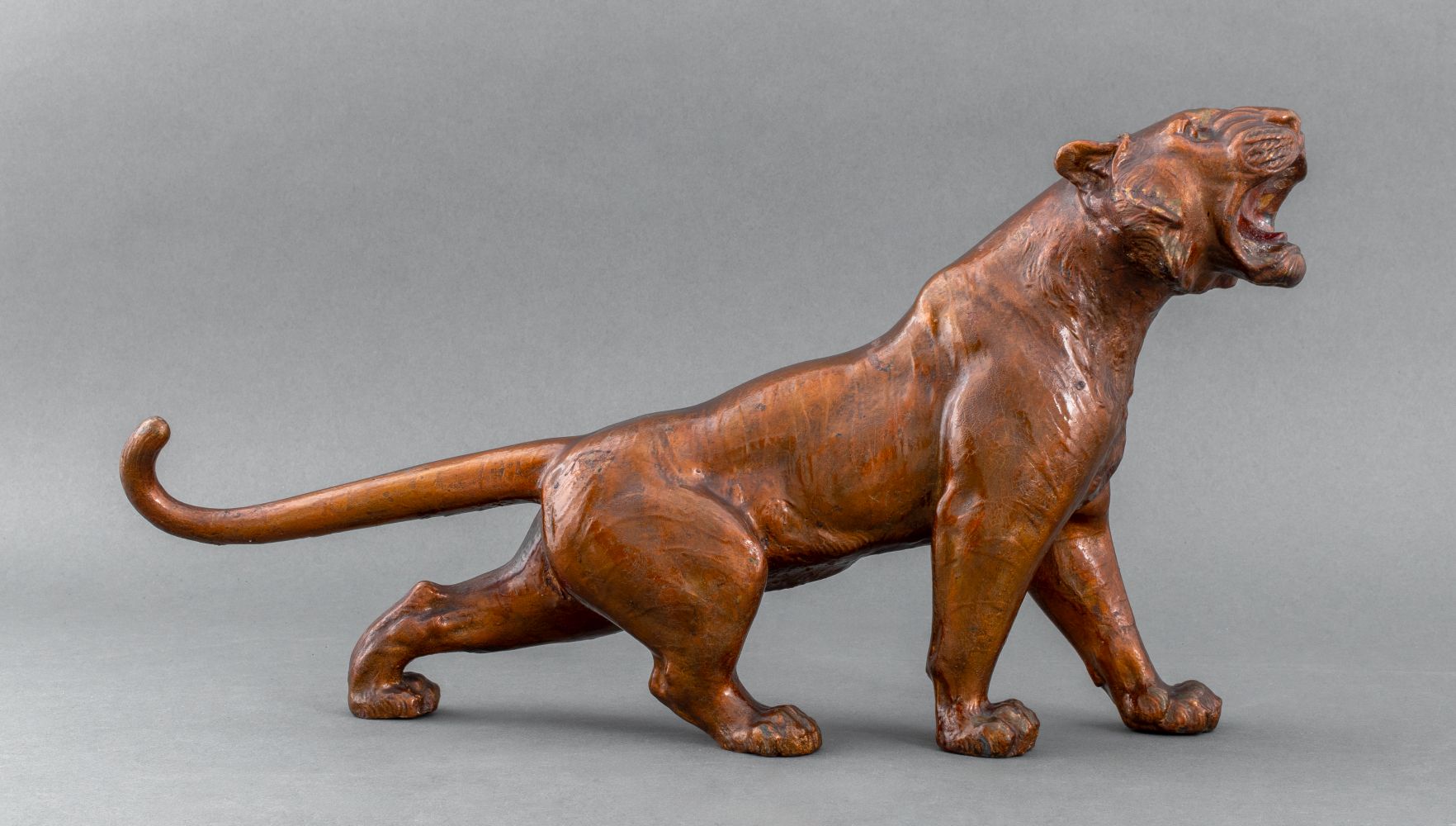 FRENCH LACQUERED METAL LIONESS