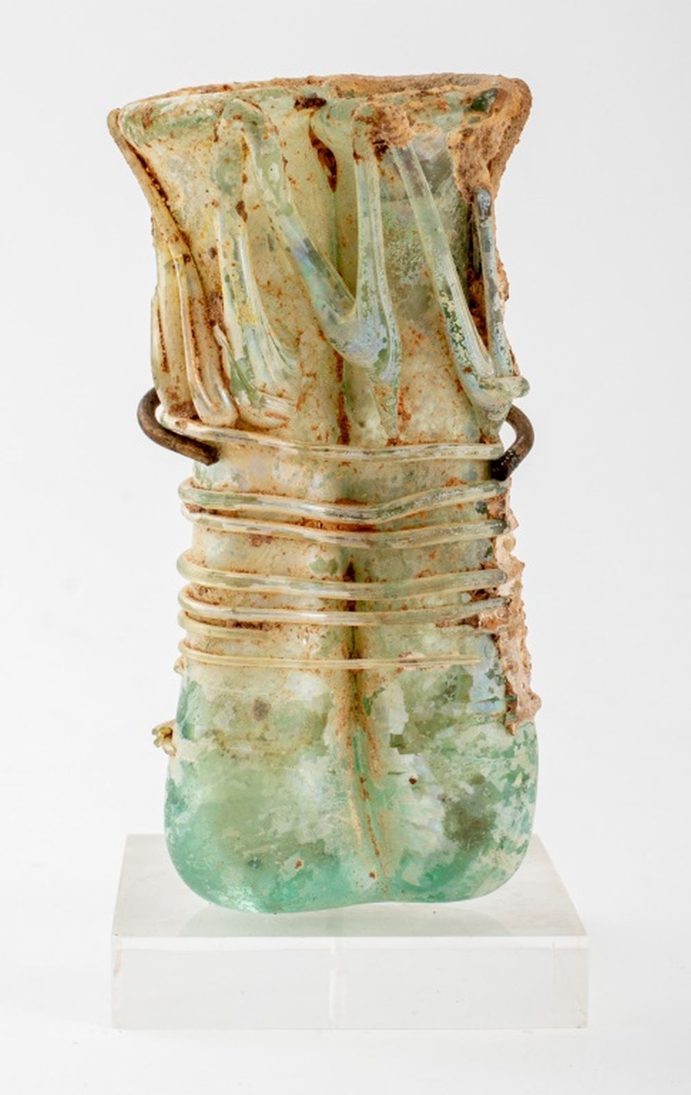 ANCIENT ROMAN GLASS DOUBLE UNGUENTARIUM 30c2f6