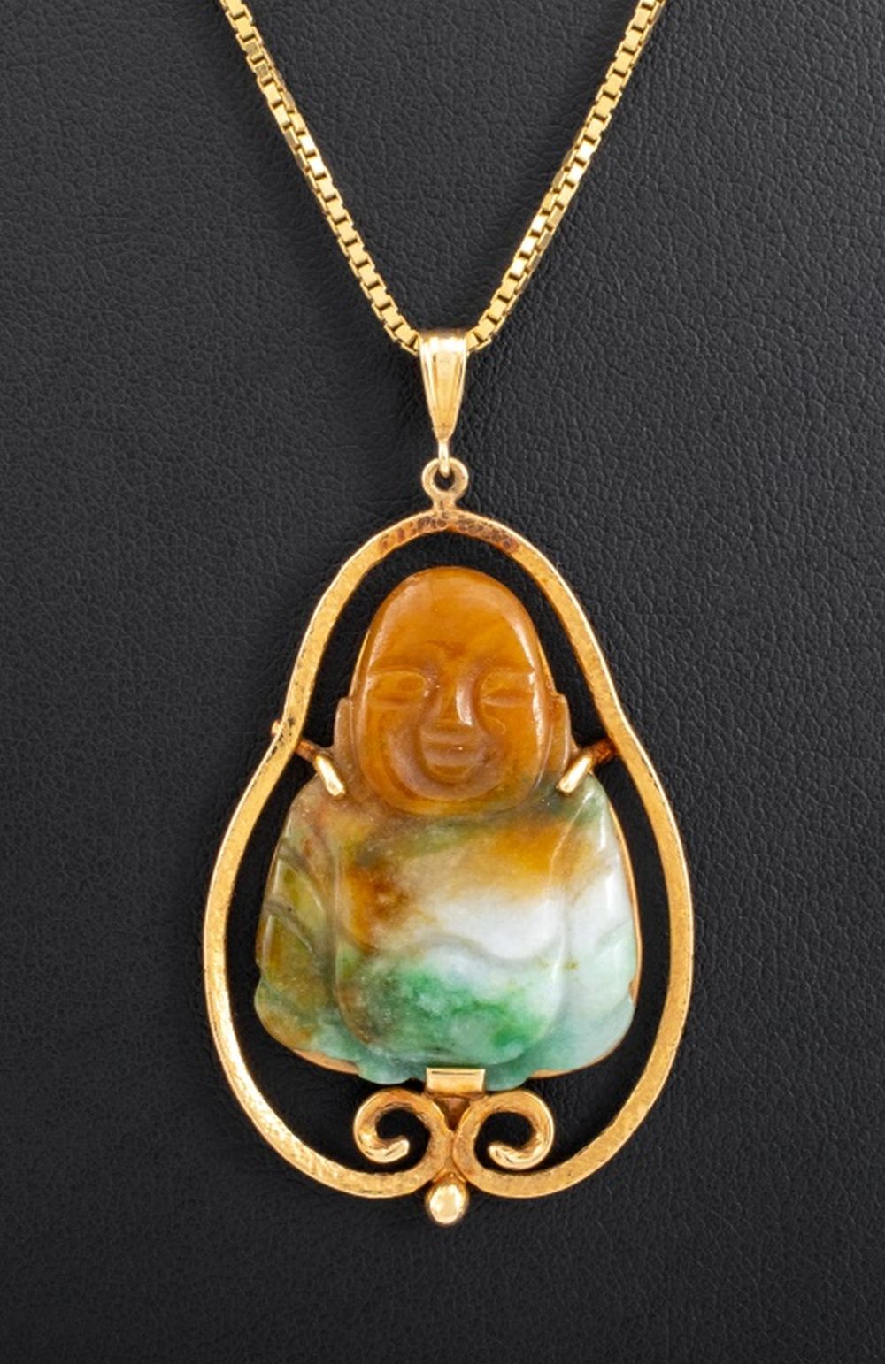 VINTAGE MING S 14K JADE BUDDHA 30c2fa