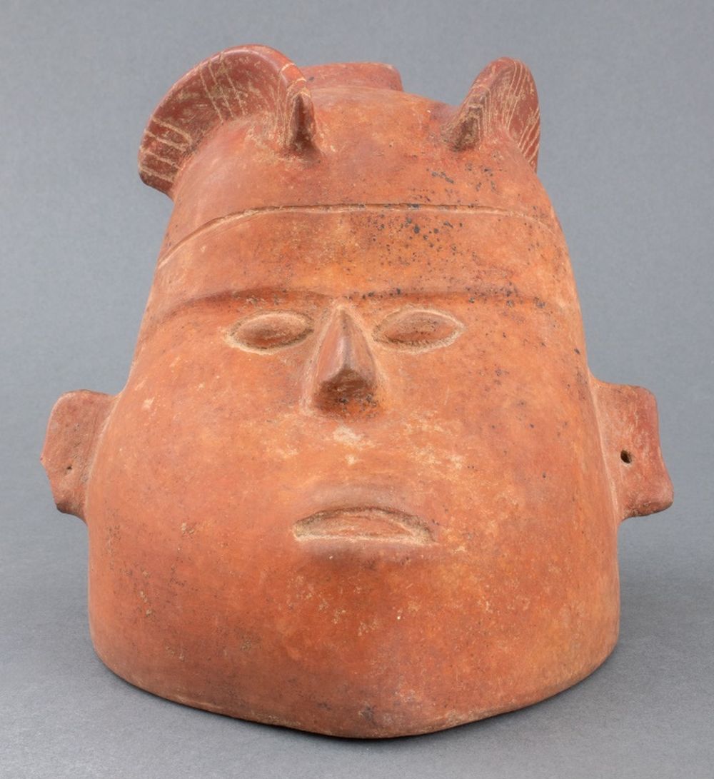 PRE COLUMBIAN COLIMA REDWARE HEAD 30c30d