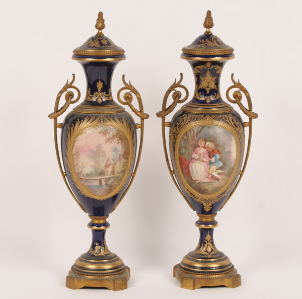 Pair classic French Sevres style