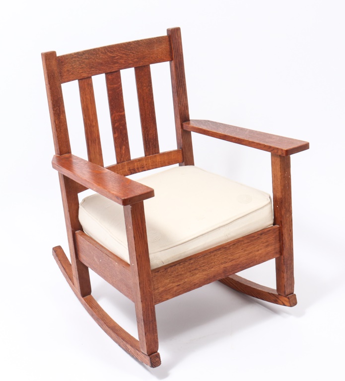 STICKLEY STYLE MISSION OAK ROCKING 30c423