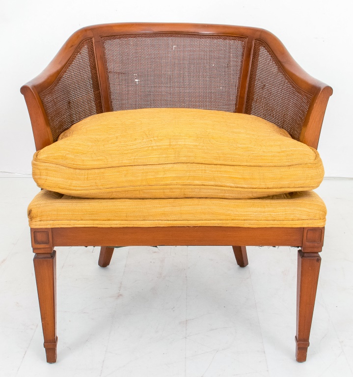 FRENCH CANED BEECHWOOD TUB CHAIR 30c4b7