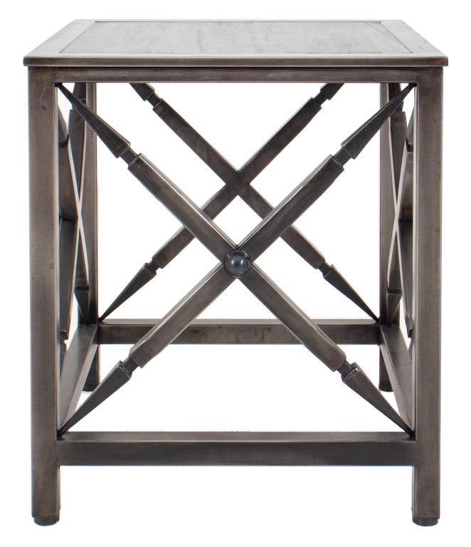 NEOCLASSICAL STYLE STEEL SIDE TABLE