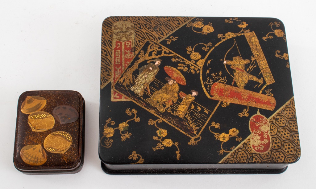 JAPANESE LACQUERED BOXES 2 19TH 30c4f6