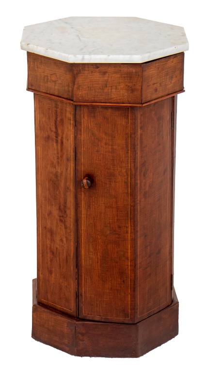 NEOCLASSICAL OCTAGONAL FRUITWOOD PEDESTAL