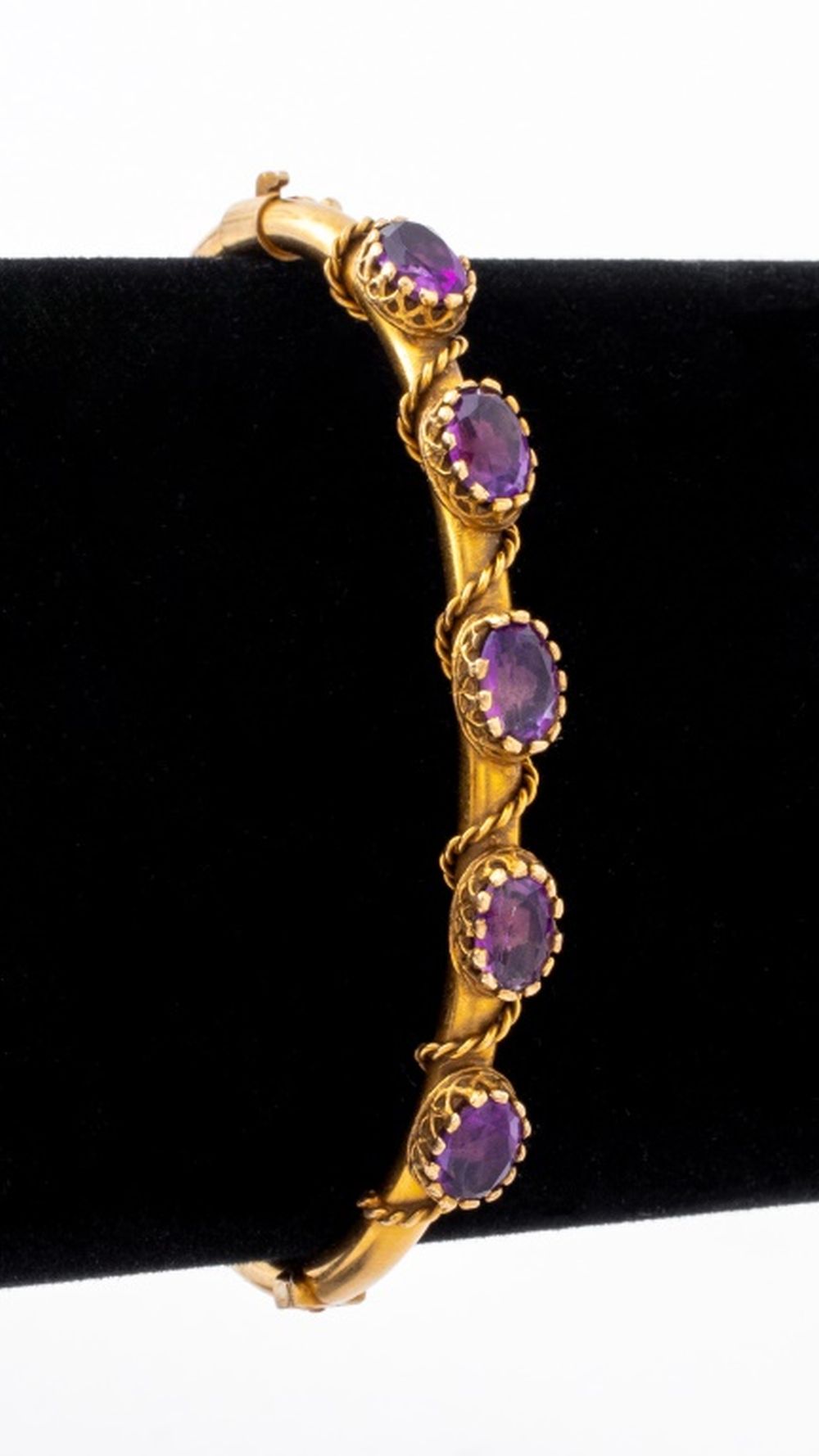 VINTAGE 14K YELLOW GOLD AMETHYST 30c583