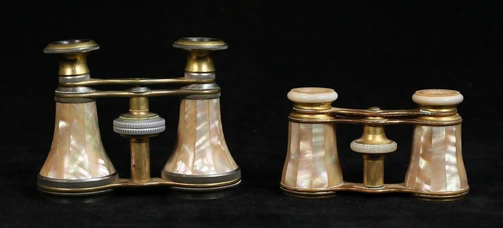 2 PAIRS MOTHER-OF-PEARL OPERA GLASSES2