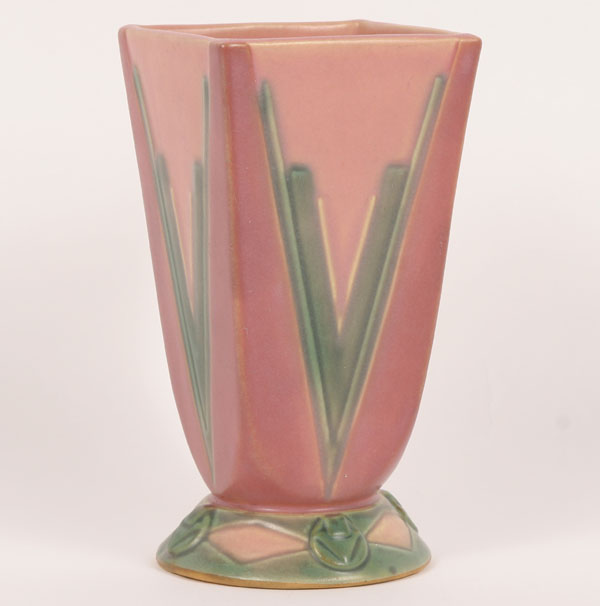 Futura "V" vase by Roseville, raised