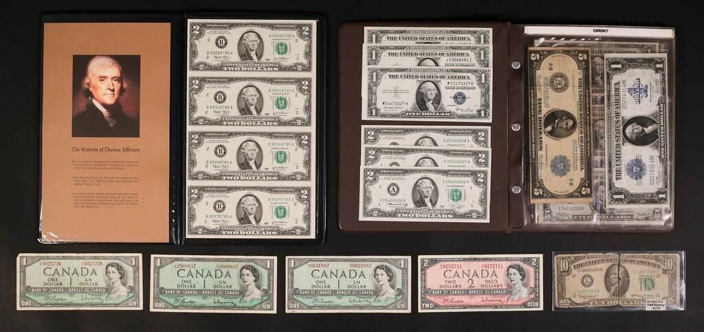 LOT OF U.S. & CANADA PAPER CURRENCY