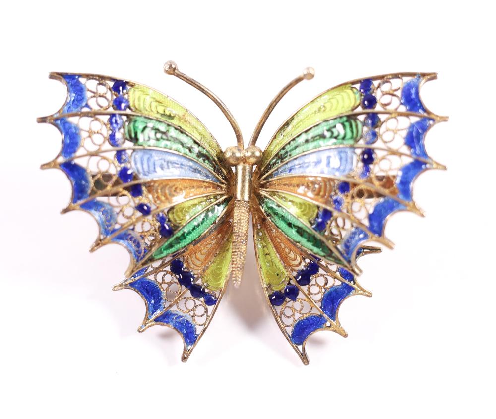 GOLD LACE ENAMEL BUTTERFLY PINGold 30c768