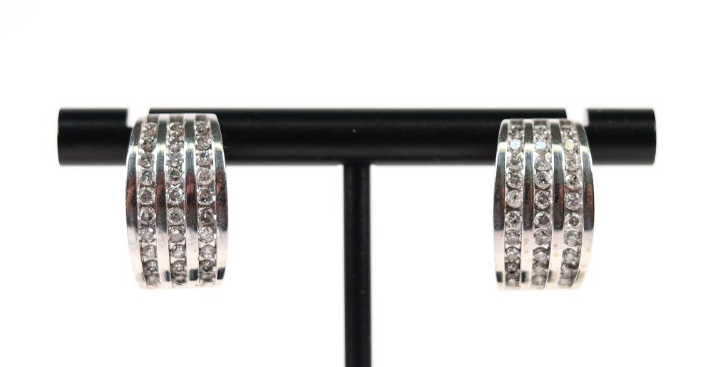 14K WG 0 3CTW DIAMOND EARRINGSPair 30c7b2