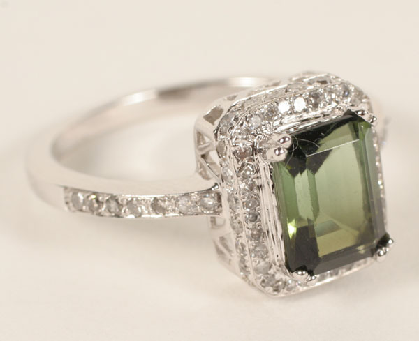 Ladies 14K white gold tourmaline 4e0c7