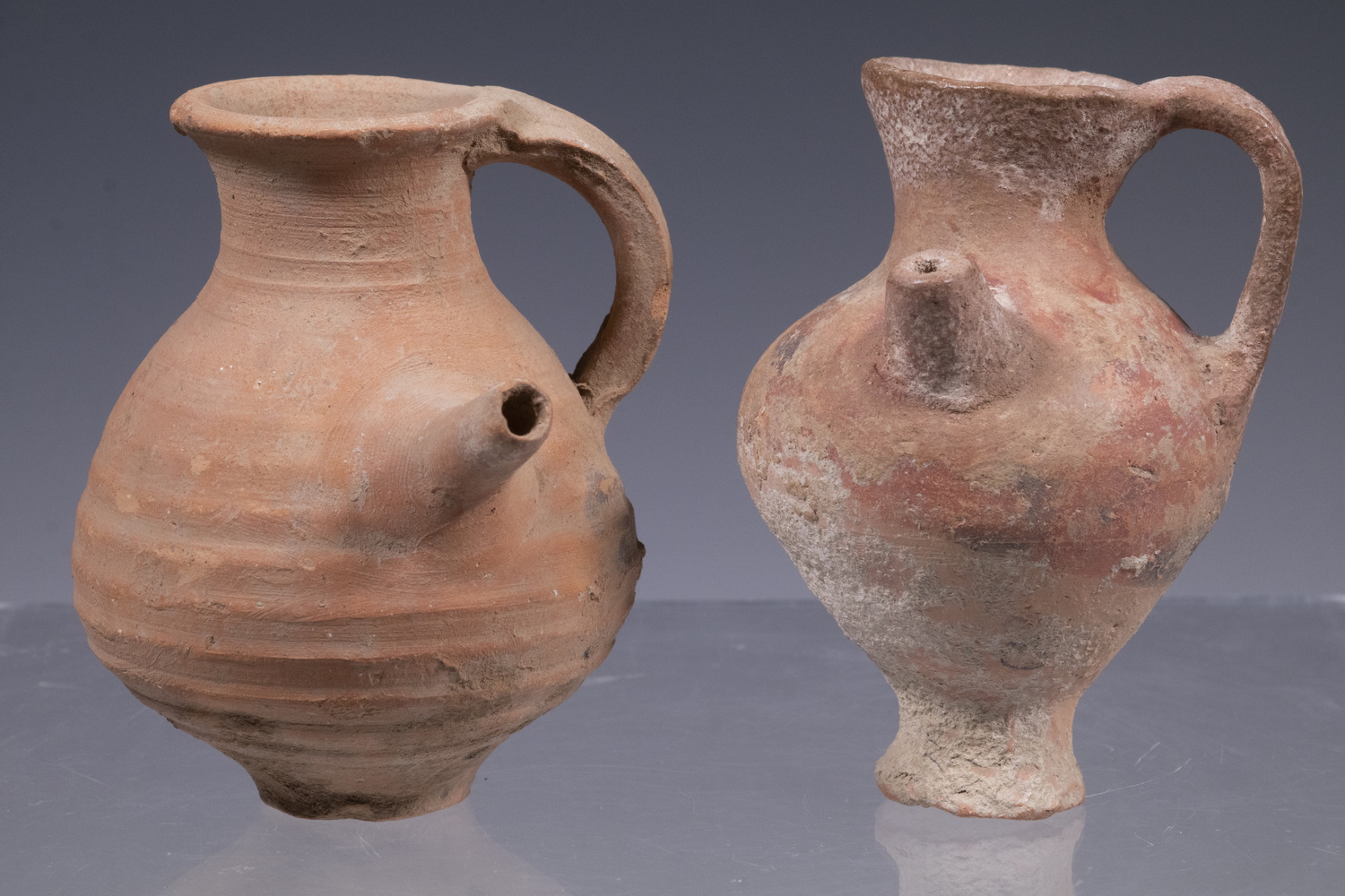 (2) 4" SMALL TERRACOTTA POURING