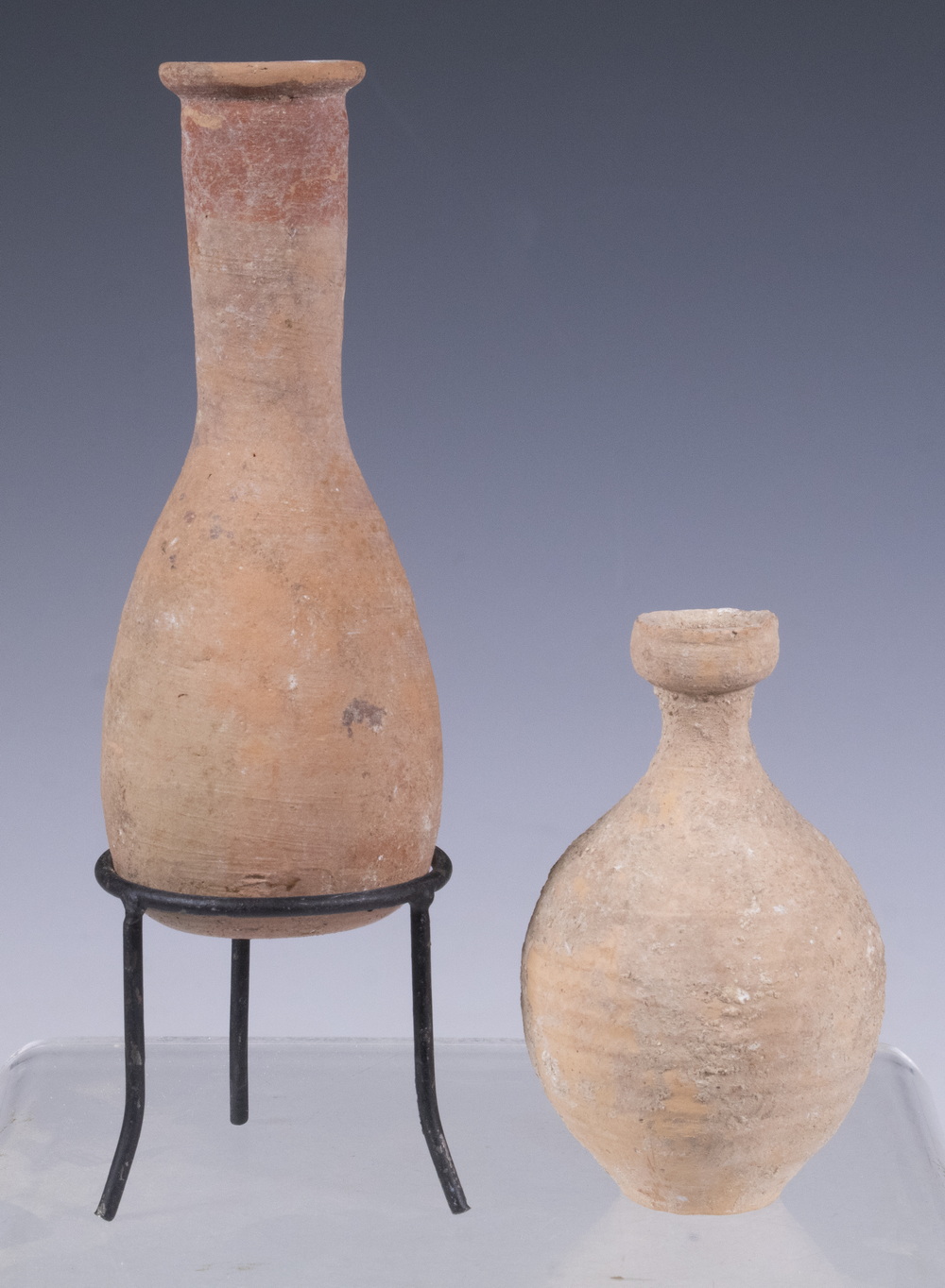  2 SMALL TERRACOTTA POURING VESSELS  30c7fb