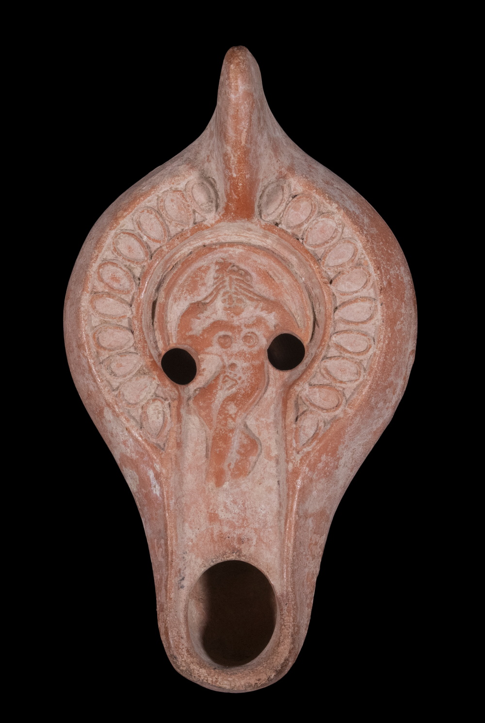 5 TERRACOTTA LAMP W FEMALE NUDE 30c810