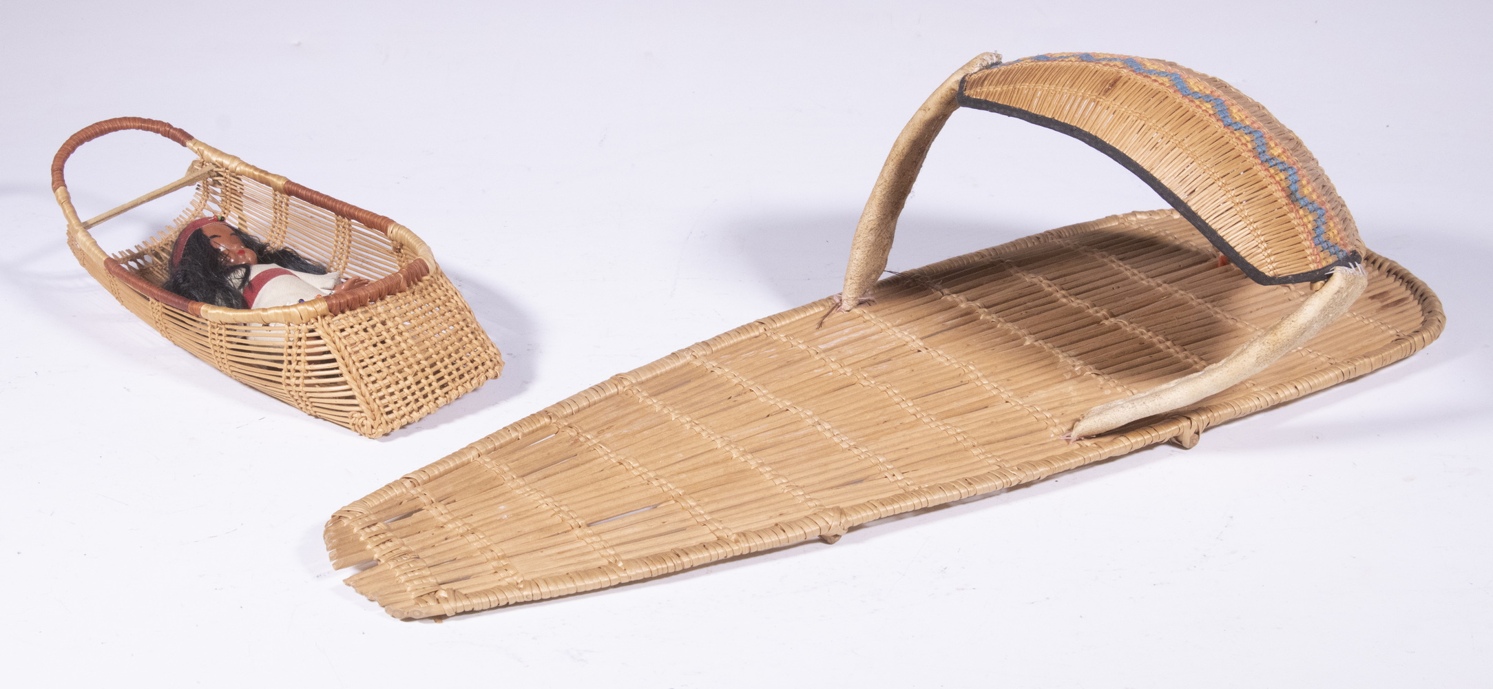 (2) DOLL-SIZED NATIVE AMERICAN CRADLEBOARDS