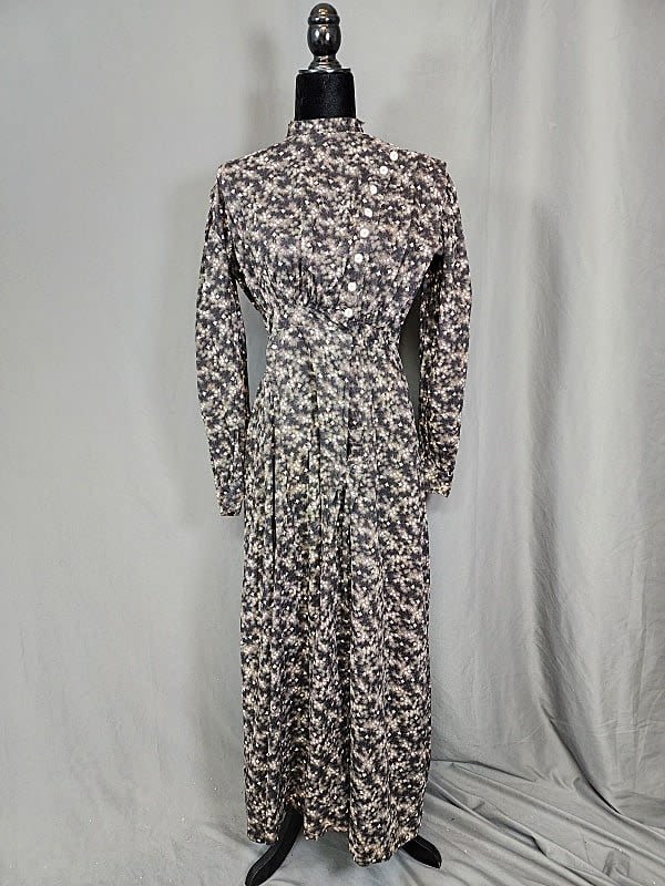 Antique c1890 Cotton Wrapper Dress 30c89a