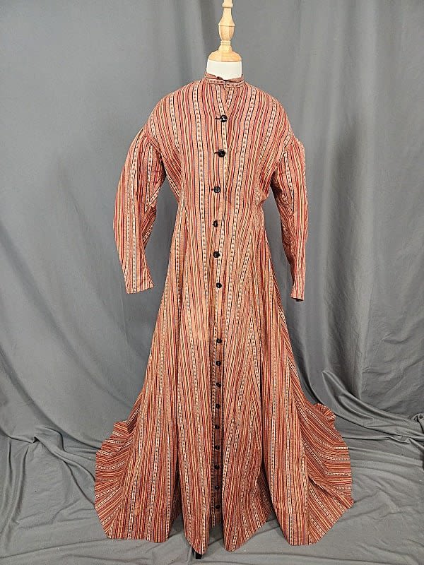 Antique 19th Century Madder Stripe 30c8c6