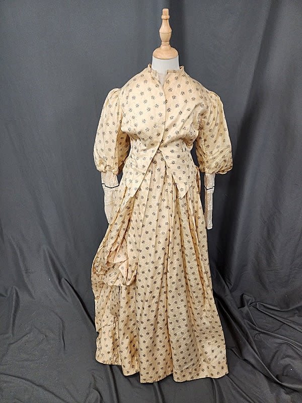 Antique c1870 3 Pc Silk Dress with 30c8e1