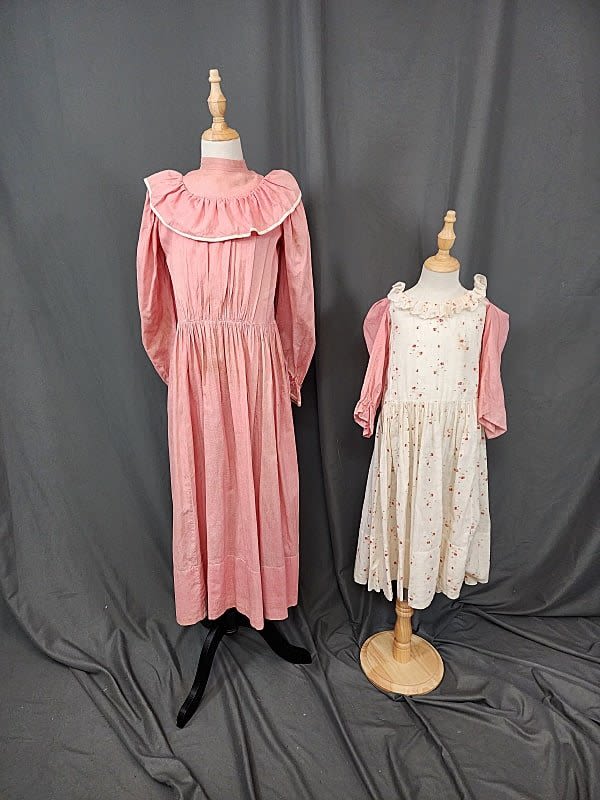 2 Vintage Girls Dresses with Ruffles  30c8ef