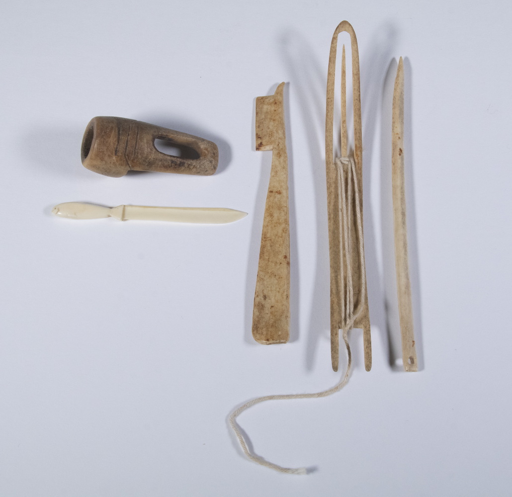 (5) INUIT SMALL BONE TOOLS Including: