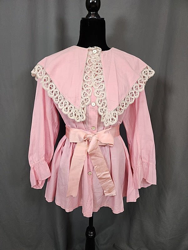 Vintage Pink Cotton Blouse with