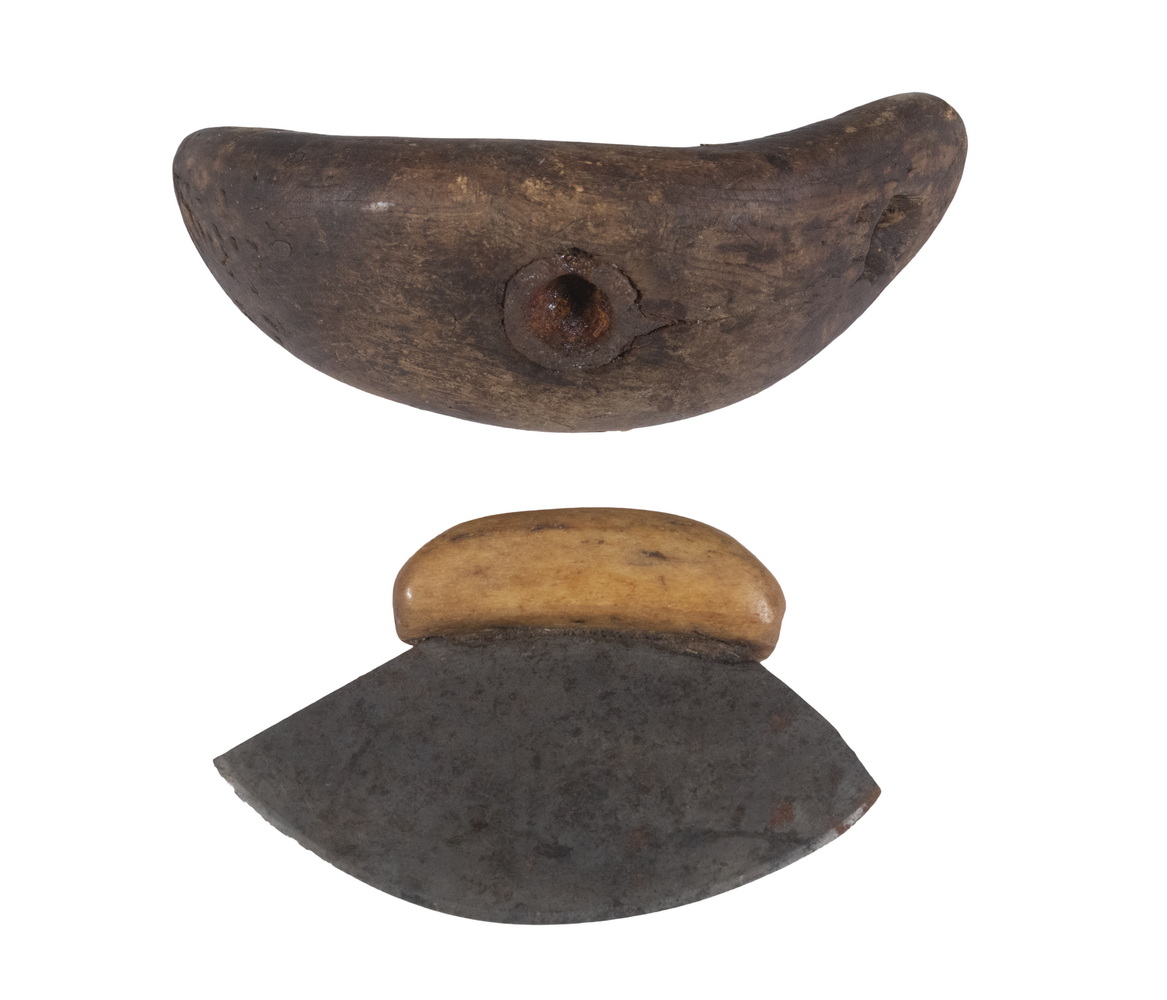 (2) EARLY INUIT COOKING UTENSILS