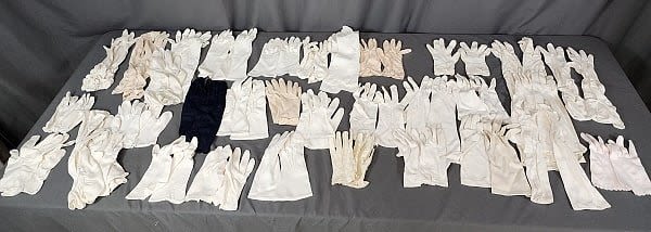 30 pairs and 6 single vintage gloves  30c941