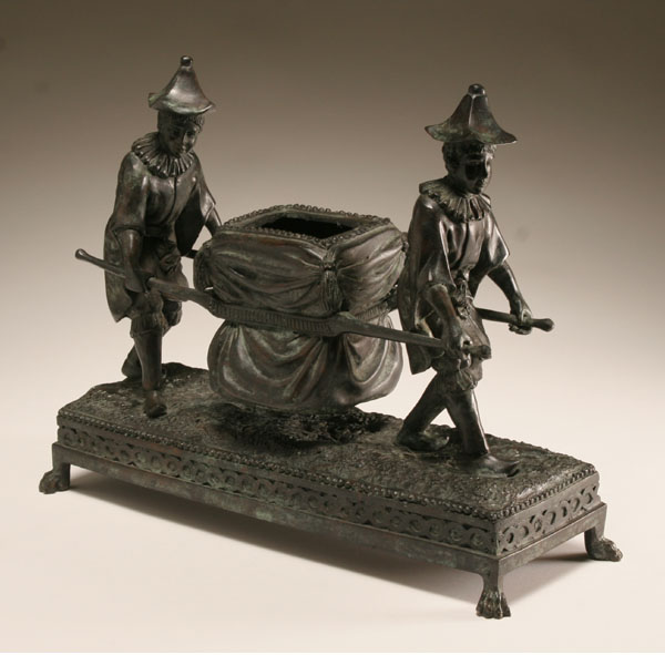 Asian patinated bronze sculpture,