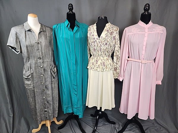 4 Vintage Dresses c1980s Includes 30c980