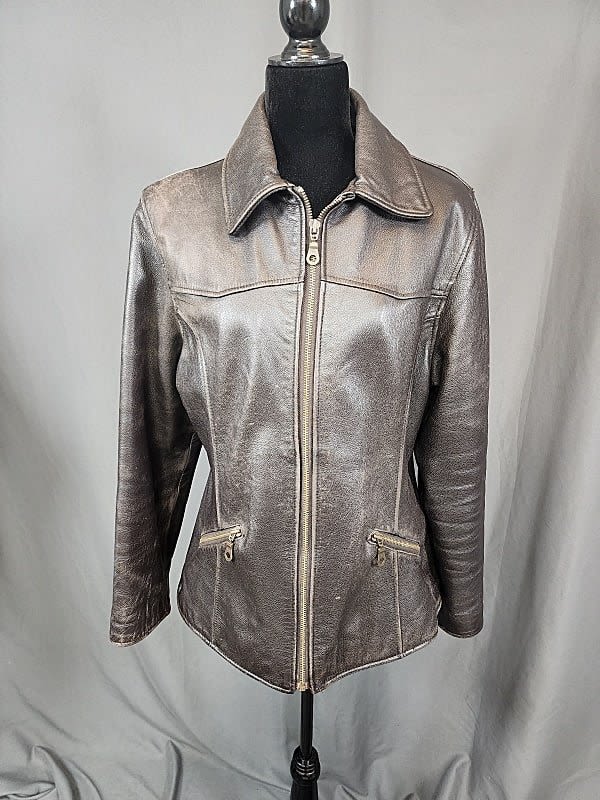 Vintage Wilda Brown Leather Jacket 30c998