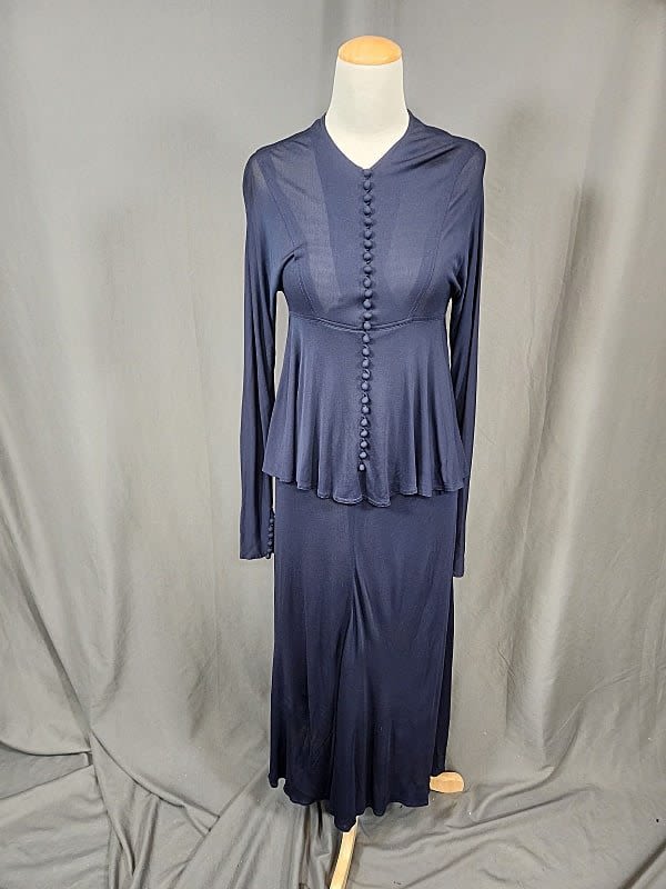 Vintage 1960s Jean Muir Navy Blue