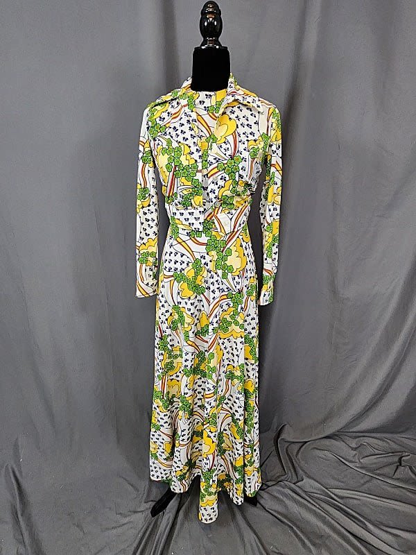 Vintage MCM Polyester Maxi Dress 30c99f