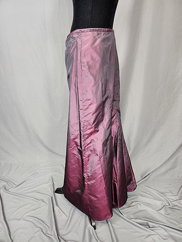 Plum silk long formal skirt by 30c9ac