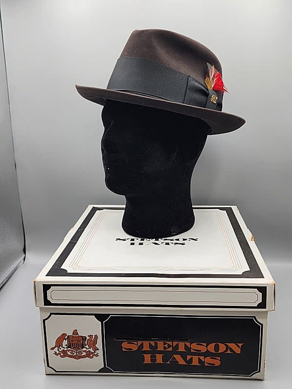 Vintage brown felt men s hat by 30c9b3