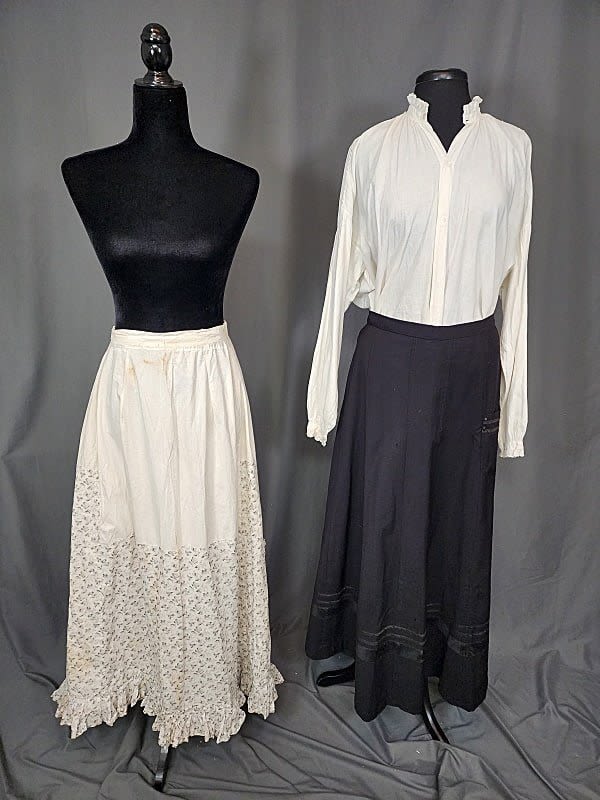 2 Antique Skirts and a Linen Blouse.