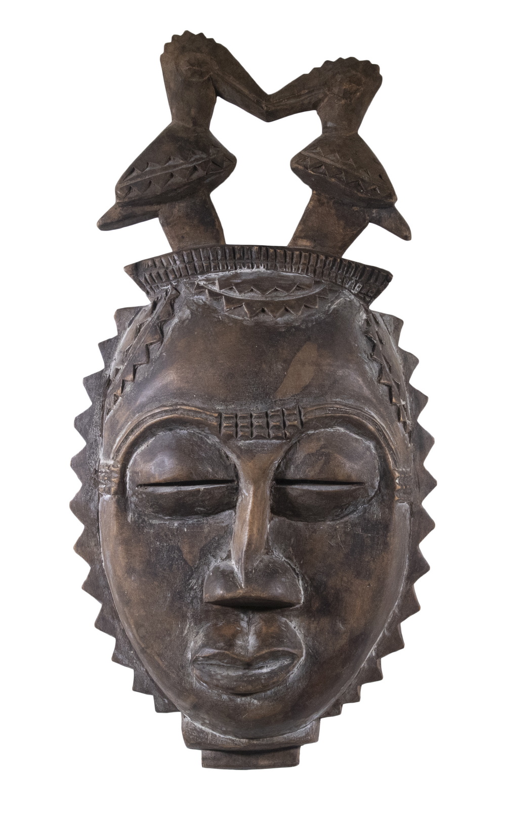 AFRICAN MASK Carved wood mask  30c9ec