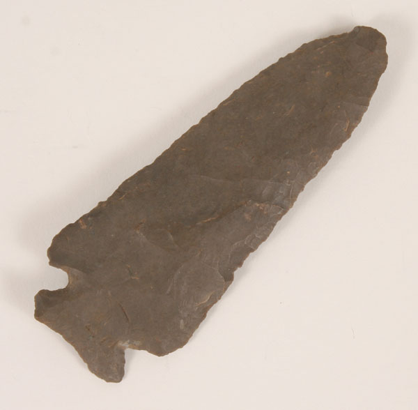 Grey flint Archaic Side Notch  4e102