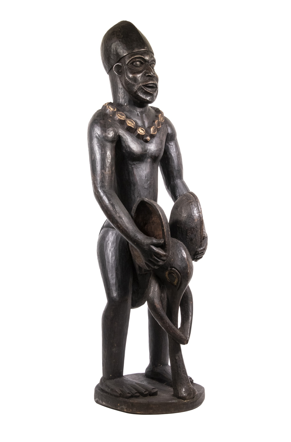 AFRICAN CARVED WOOD FIGURE Standing 30ca1c