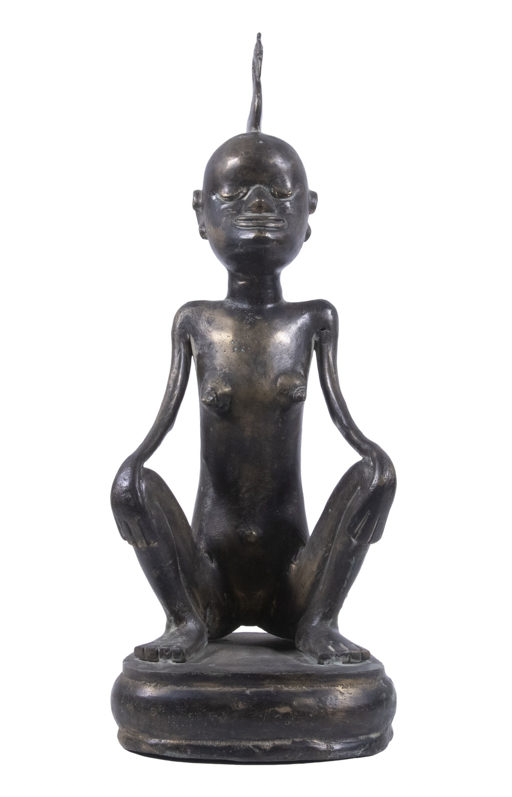 LARGE AFRICAN BRONZE FIGURE Dahomey